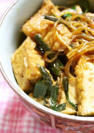 A picture of Mapo Cellophane Noodles for Vegetarians.