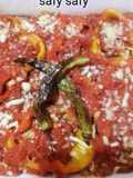 Eggplant Casserole with Freekeh, Bell Peppers, and Cheese