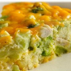 A picture of Chicken and broccoli pie.
