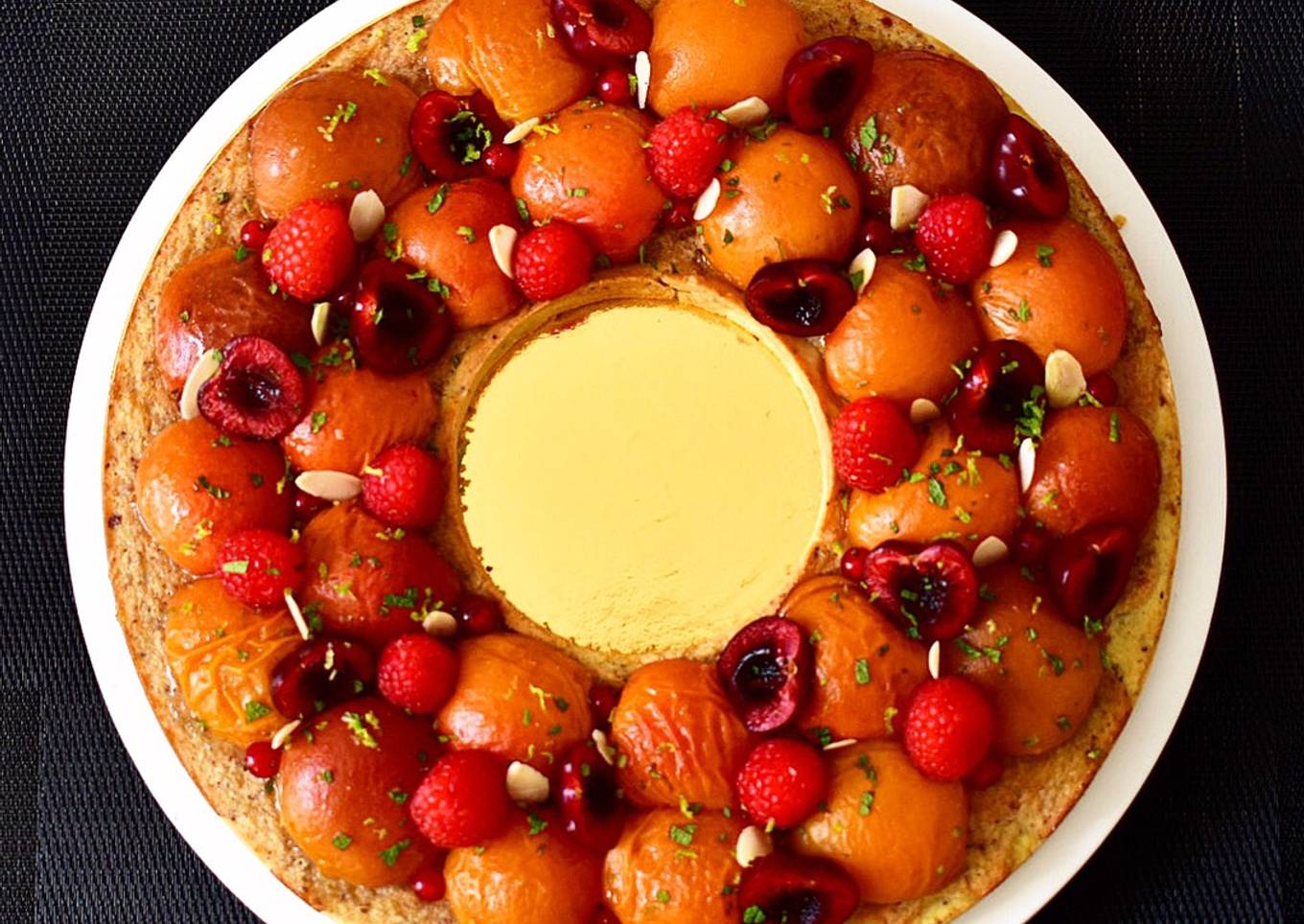 Tarte aux abricots rôtis
