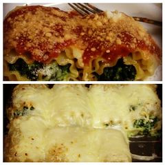 A picture of Lasagna spinach roll.