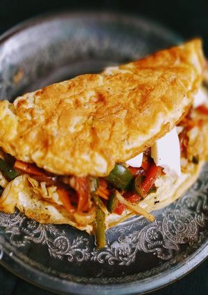 A picture of Stuffed Vegetable Omlette.