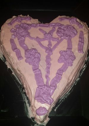 A picture of Lu's vanilla cake.