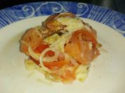 A picture of cod fish tomato