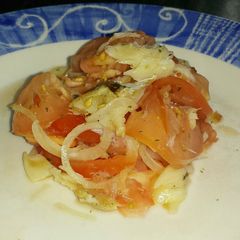 A picture of Tomato and Fish Salad.