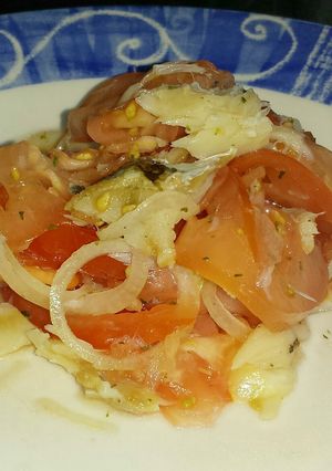A picture of Tomato and Fish Salad.