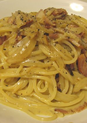 A picture of Easy & Satisfying Carbonara.