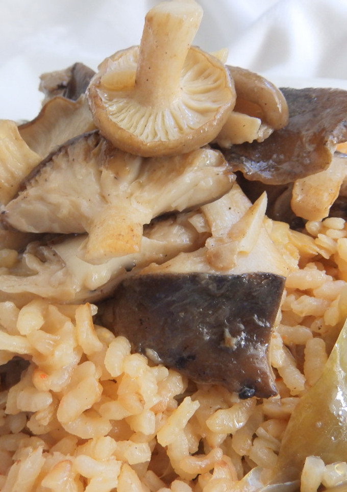 Una foto de Arroz de bacalao con setas