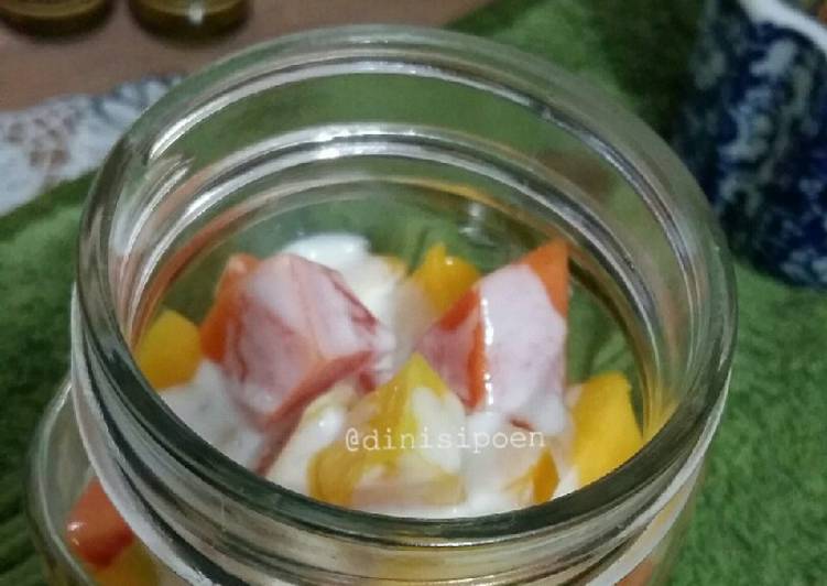 Resep Jus Mangga Pepaya with Yogurt home made, Lezat