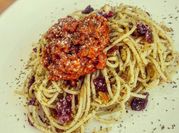 A picture of pesto with almonds