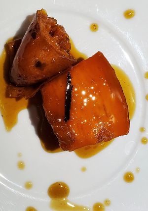 Una foto de Camote enmielado