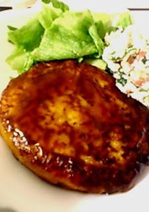 A picture of Meat-Free Silken Tofu Hamburger.