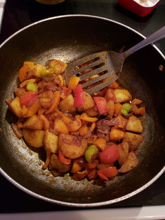 A picture of Tricolored peppers potato.