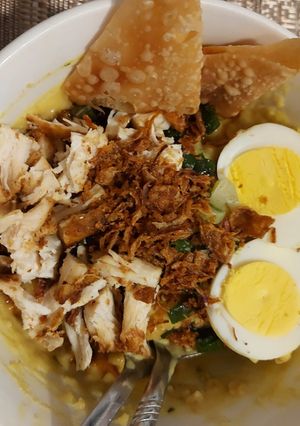 Foto resep Bubur Ayam Oatmeal Praktis