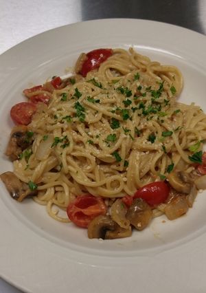 A picture of Green Pepper Pasta.