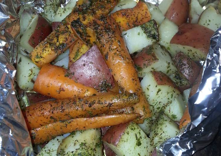 Recipe of Ultimate Roasted Potatoes with Carrots