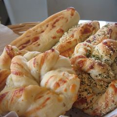 A picture of Easy Cheese and Black Pepper Folded Bread.