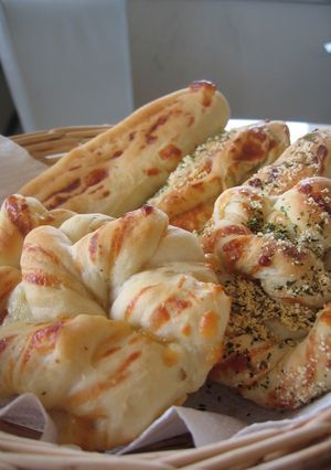A picture of Easy Cheese and Black Pepper Folded Bread.