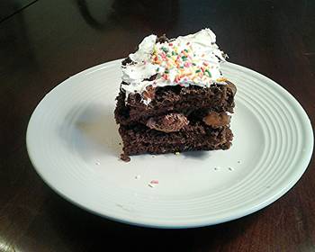 Popular Cuisine Chocolate Sheet Cake with Whipped cream Toppings Most Delicious