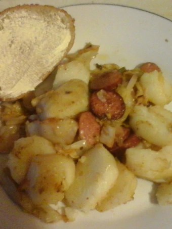 Easy Steps to Prepare Cabbage with fried potatoes and smoked sausage the  Makes Drooling Can spoil the tongue