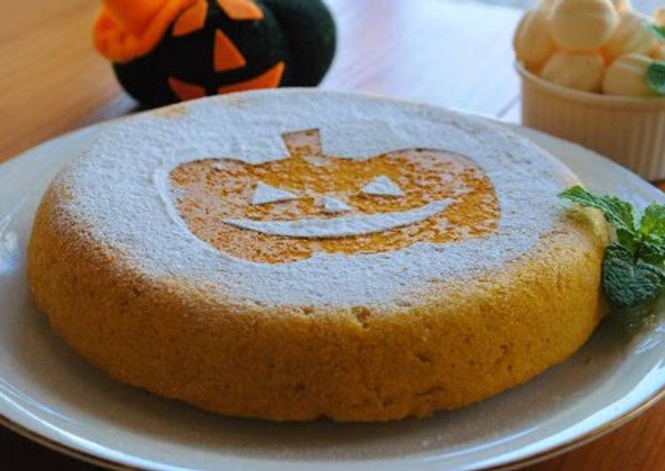 Recipe of Homemade Halloween Kabocha Cake Made in a Rice Cooker from Pancake Mix