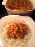 Leftover fried chicken made into a casserole