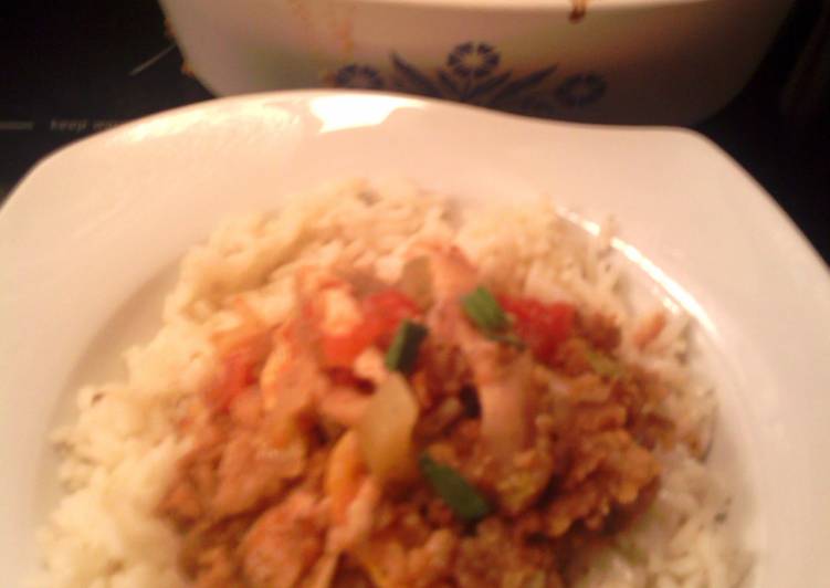 Leftover fried chicken made into a casserole Leftover fried chicken made into a casserole