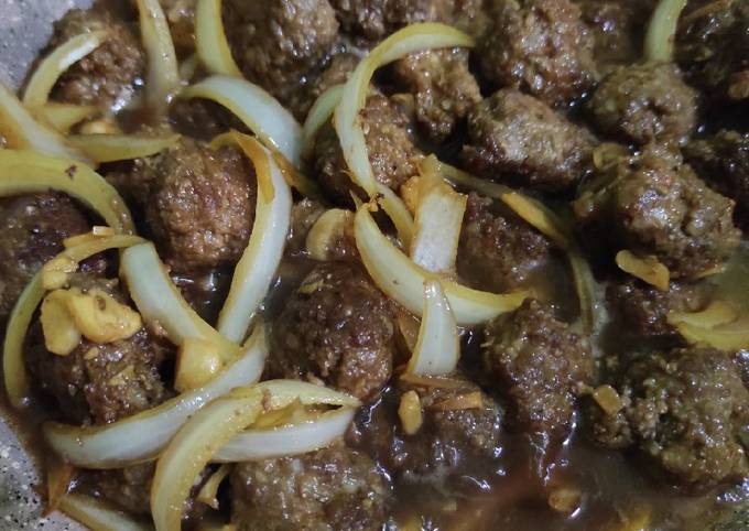 Resep Bistik Bola Bola Daging Oleh Gietha Wardanie Cookpad