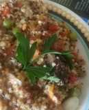 Guiso vegano tricereales a la mandarina
