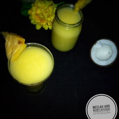 A picture of Pineapple and Coconut juice.