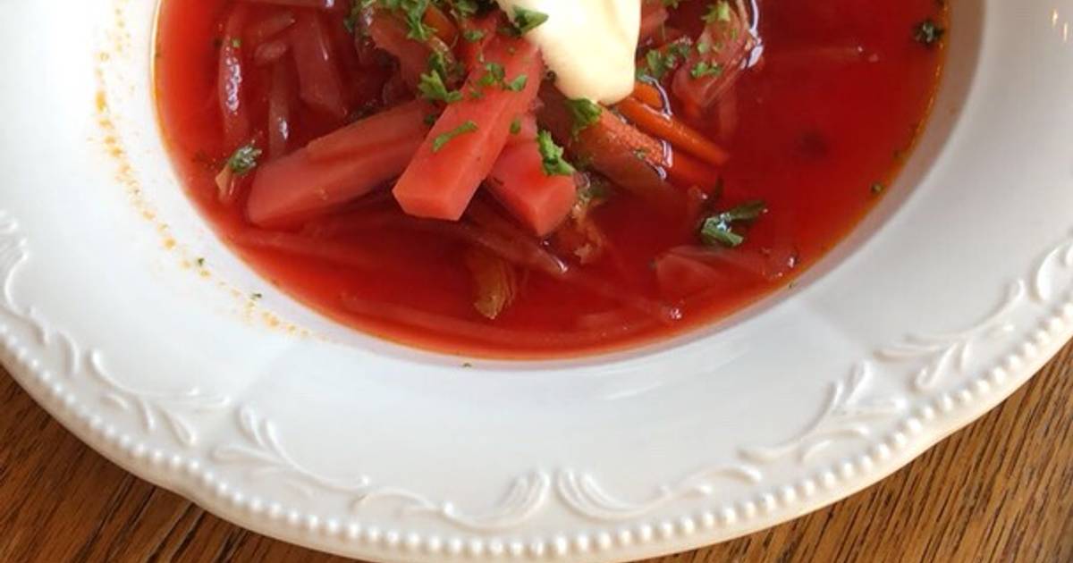 Sopa caliente Rusa Borscht