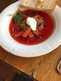 Sopa caliente Rusa Borscht