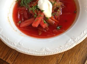 Una foto de Sopa caliente Rusa Borscht