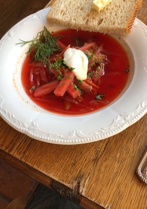 Una foto de Sopa caliente Rusa Borscht
