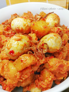Foto resep Sambel goreng kentang dan telur puyuh