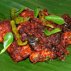 A picture of Kerala Style Chicken Roast.