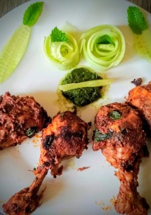A picture of Spicy Chicken Drumsticks without Oil.