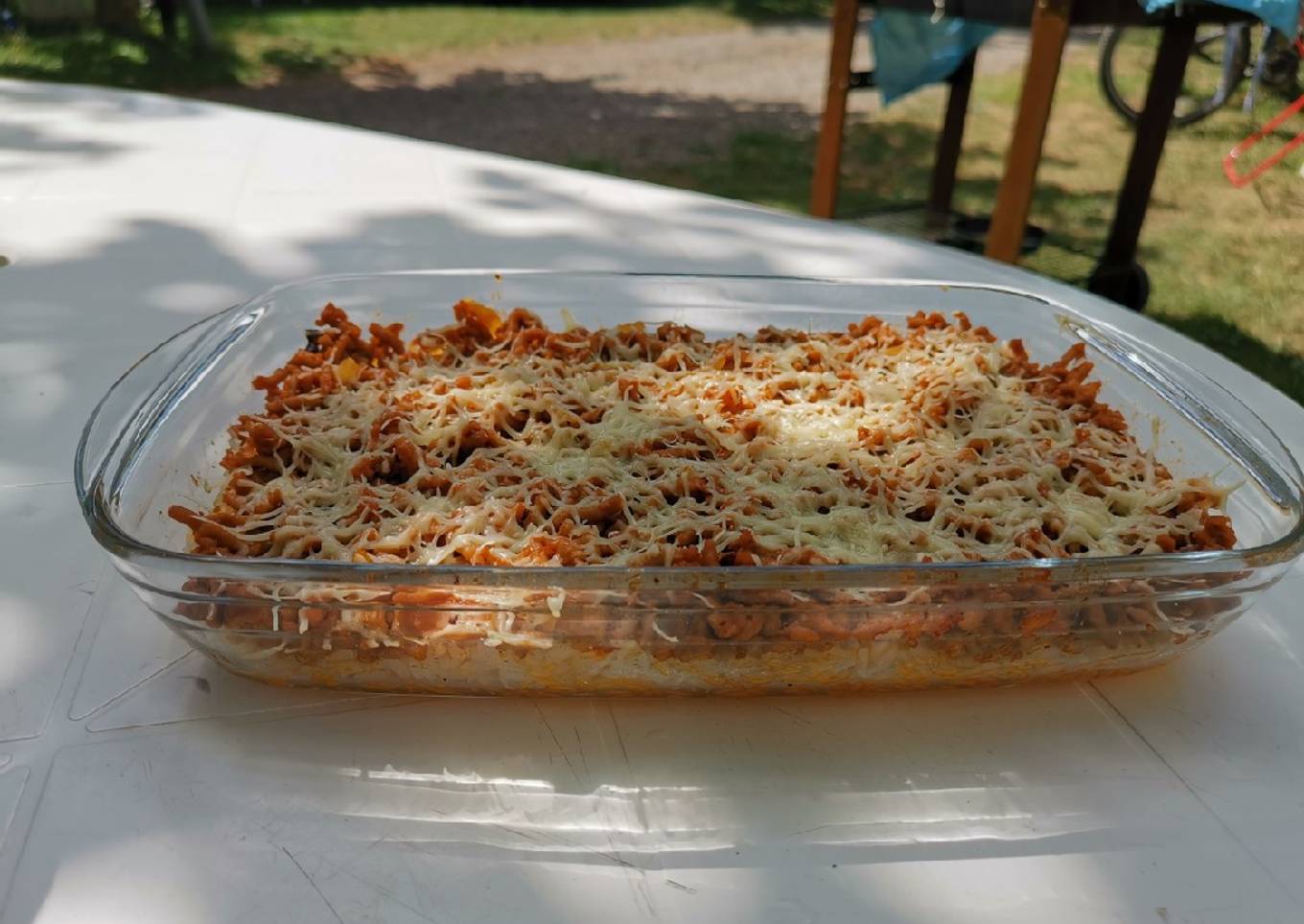 Pastel de arroz con carne picada