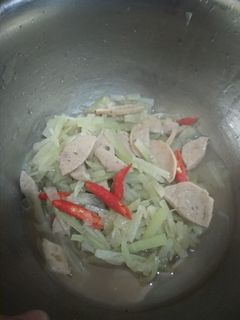 Foto resep Tumis labu siam + bakso