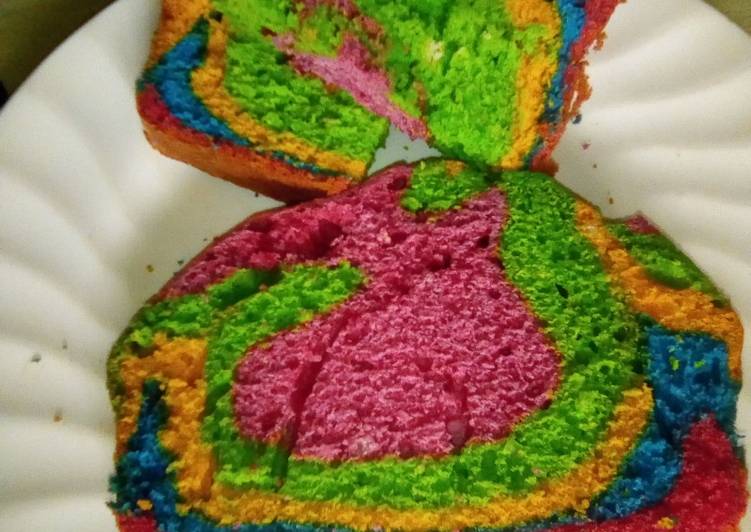 Rainbow pound cake