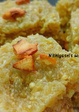 A picture of Bottle gourd burfi or lauki ki burfi.