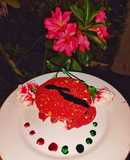 Mousse de piloncillo, glaseado espejo