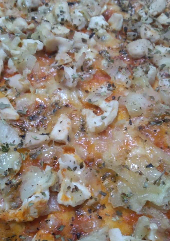 Una foto de Pizza de pollo