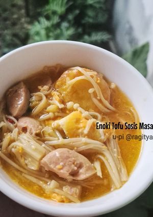 Foto resep Enoki Tofu Sosis Masak Kuah