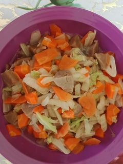 Foto resep Tumis Sawi putih with pentol (bakso)