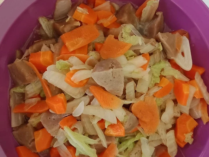 Cara Gampang Membikin Resep Tumis Sawi putih with pentol (bakso) yang Menggugah Selera Anti Ribet, Sempurna