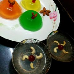 A picture of Tender coconut agar agar pudding.