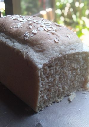 Foto resep Roti tawar oat metode autolysis (no egg, no sugar, no butter)