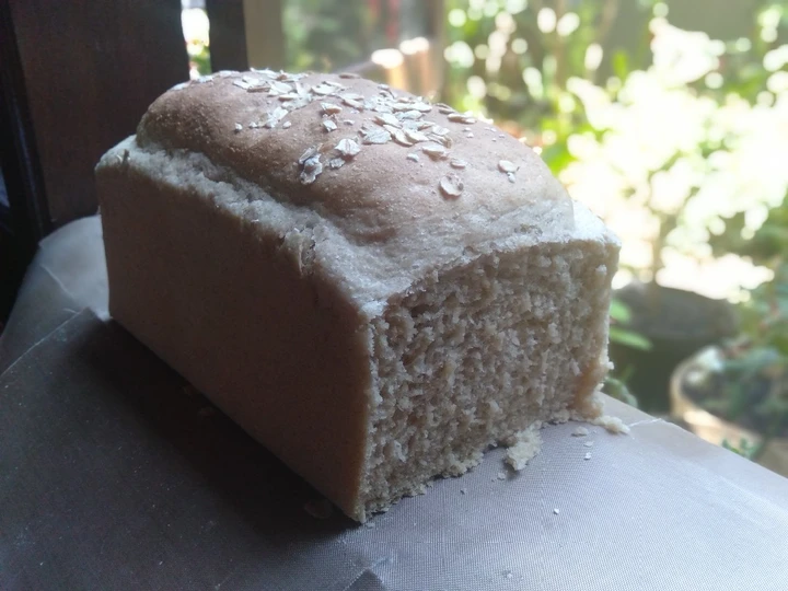 Cara Gampang Membikin Resep Roti tawar oat metode autolysis (no egg, no sugar, no butter) yang Menggugah Selera Anti Ribet, Mantap Sekali