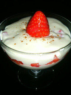 Una foto de Fresa con queso mascarpone